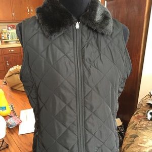 Laura Scott Zip-Up “Quilted” Vest